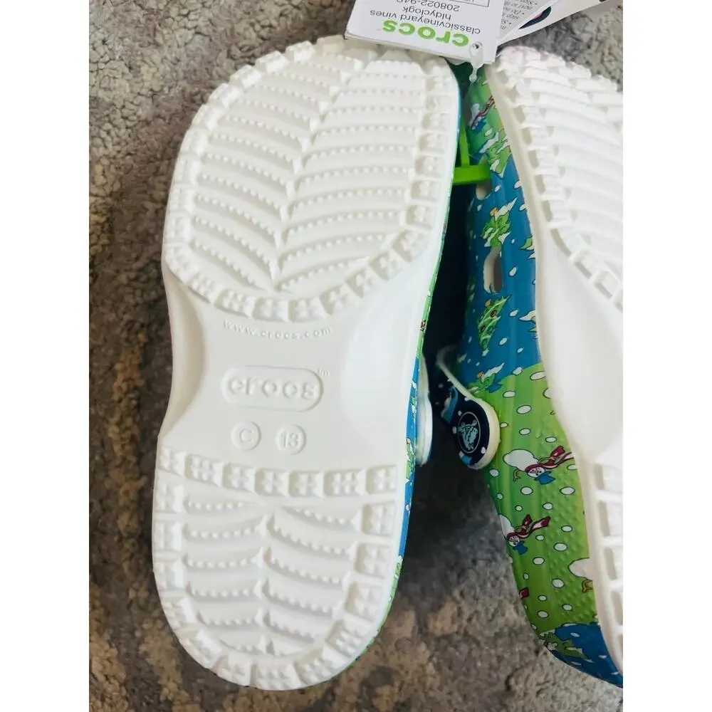 NWT❤️Crocs x Vineyard vines Holiday patchworks unisex clog toddler sz13